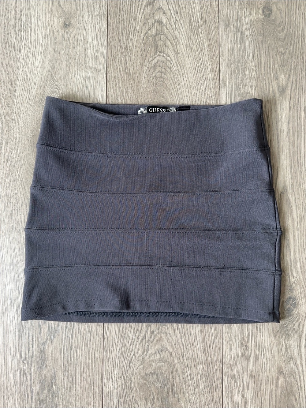 y2k guess grey bandage skirt